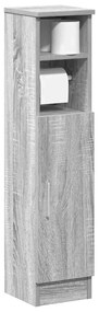 Mobile Da Bagno Con Portarotolo Grigio Sonoma 20,5x22x90 Cm /