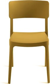 Sedia impilabile da giardino in polipropilene - FRA Ocra 2 pezzi