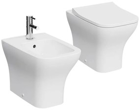 Sanitari Vitra filo muro Mia Square con wc rimless