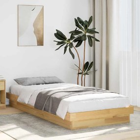Struttura Letto Senza Materasso 90x190 Cm İn Legno Di Rovere /