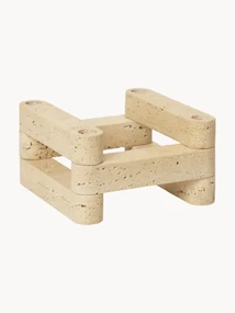 Portacandele modulare in travertino Newel
