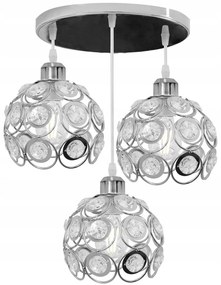 LAMPADA ELEGANTE DA SOFFITTO APP210-3CPR CRISTALLO ARGENTO