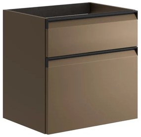Mobile da bagno sotto lavabo Fusion giallo L 59.5 x H 60 x P 45.5 cm 2 cassetti, lavabo non incluso