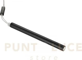 Incasso led tubex nero 2,5w 190lm 3000k 31,5x2,5cm in gesso vernici...