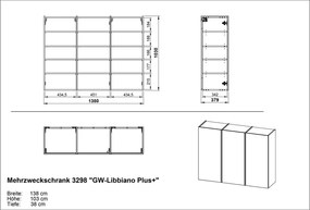 Mobile per ingresso color crema 138x103x38 cm Libbiano – Germania