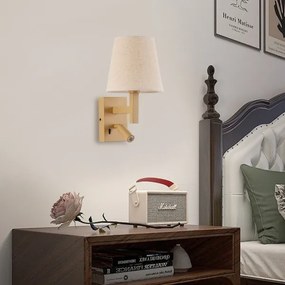 Brilagi - Applique a LED DEYA 1xE14/40W/230V + LED/3W lino/oro