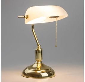 Brilagi - Lampada da tavolo BANK OFFICE 1xE27/60W/230V dorata/bianca