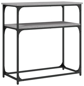 Tavolino consolle grigio sonoma 75x35,5x75 cm legno multistrato