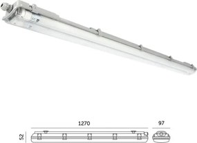 Corpo illuminante tecnico LED per tubi T8 2xG13/18W/230V 4000K IP65 127 cm