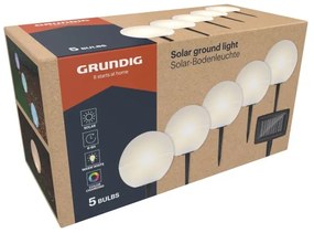 Grundig - SET 5x LED RGBW  Lampada solare LED/3,2V IP44