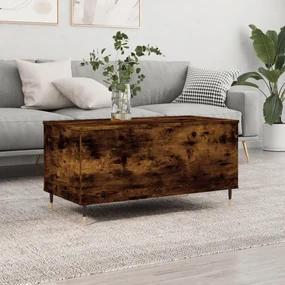 Tavolino Da Salotto Rovere Fumo 90x44,5x45 Cm Legno Multistrato /