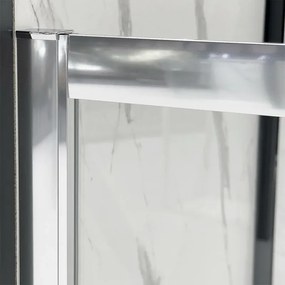 Box doccia 3 lati 80x150x80 con porta scorrevole trasparente Tay