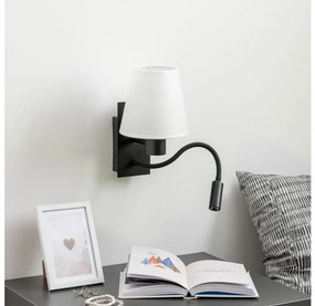 Brilagi - Applique a LED NUBILA 1xE27/25W/230V + LED/3W nero/bianco