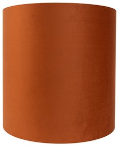 Paralume in tessuto arancione con interno dorato 40/40/40