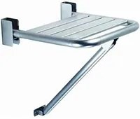 Sedile doccia a parete supporto sedia per disabili inox lucido nofer 15046.B