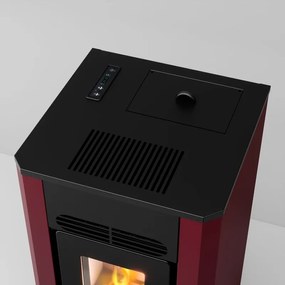 Stufa a pellet ventilata KARIN 8,9kW 8.1 kW bordeaux