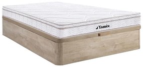 Set 160x200cm Rete vano Natur. chiaro + Mater. molle 3 zone con memory foam sp.20cm - WOLKENTANZ di YSMÉE