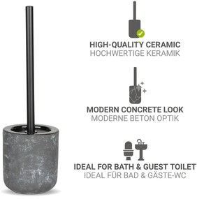 Scopino WC grigio in ceramica Sacile – Wenko