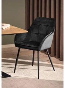 Set di sedie da pranzo grigia in imbottito con braccioli 2 pz Nolan Square – Unique Furniture