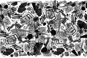 Carta da parati – Pop art astratto in bianco e nero