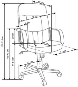 Sedia da ufficio ZIRUQ marrone