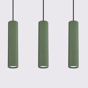 Sollux SL.1613 - Lampadario a sospensione con filo KARBON 3xGU10/10W/230V verde