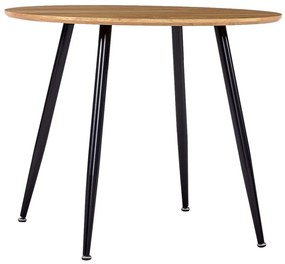 Tavolo Da Pranzo Rovere E Nero 90x73,5 Cm İn Mdf /