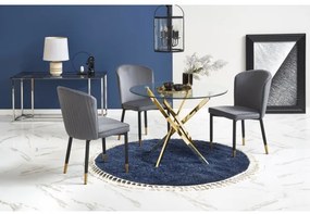 Tavolo da pranzo ESTEN trasparente/oro