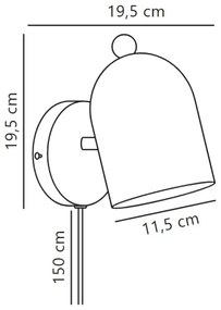 Nordlux - Faretto da parete GASTON 1xE27/15W/230V verde