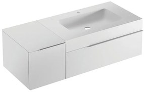 Mobile sottolavabo e lavabo Ginevra bianco opaco L 120 x H 36 x P 51 cm