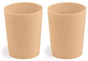 Kave Home - Set Epiphany di 2 bicchieri in silicone beige