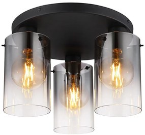 Globo 15907-3D - Lampadario a plafone FLORENTINA 3xE27/40W/230V diametro 40,5 cm nero