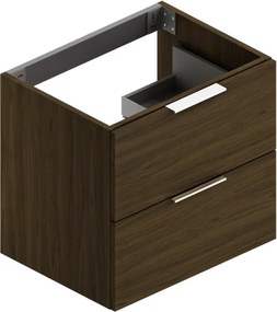 Mobile da bagno sospeso sotto lavabo L 60 x H 55 x P 45 cm noce, 2 cassetti SENSEA Jnka