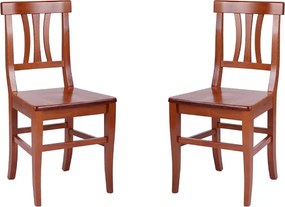 Sedia da cucina con seduta in legno LAURA ciliegio SET da 2