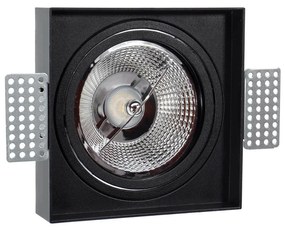 Portafaretto da Incasso AR111 Quadrato Orientabile 148x148mm - Nero