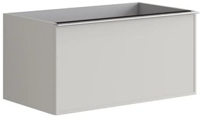 Mobile da bagno sospeso sotto lavabo L 80 x H 40 x P 45.5 cm grigio laccato opaco, 1 cassetto Pixel frame