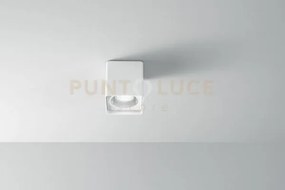 Brick plafoniera 1 luce alluminio colore bianco attacco gu10