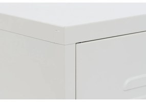 Comodino Home ESPRIT Bianco Metallo 35 x 35 x 51 cm