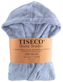 Accappatoio per bambini blu in micropile 122-128 Delux – Tiseco Home Studio