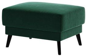 Pouf in velluto verde scuro Fynn - Ghado