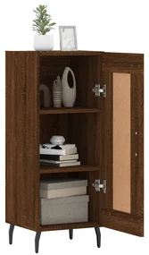 Credenza rovere marrone 34,5x34x90 cm in legno multistrato