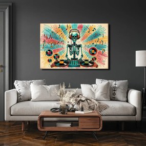 Quadro su tela – Scheletro disco con dischi