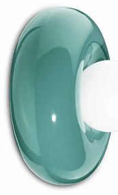 Applique Vintage Decò Bumbum Ceramica Turchese 1 Luce G9