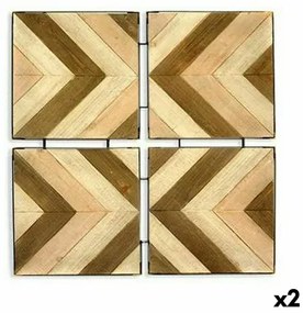 Decorazione da Parete Bafana Marrone Beige 3 x 82,5 x 82,5 cm (2 Unità)