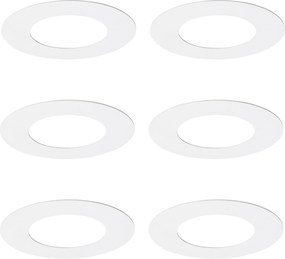Set di 6 anelli distanziatori bianchi per faretti da incasso 7,5 - 13 cm - Spacer