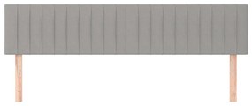 Testiera 2 pz grigio chiaro 80x5x78/88 cm in tessuto
