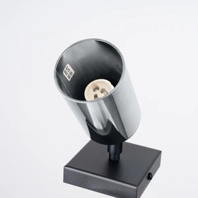 Sollux SL.1366 - Faretto da parete WINX 1xGU10/10W/230V nero/cromo