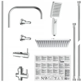 Schütte 60660 - Set doccia MALLORCA cromo lucido