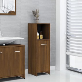 Armadietto Bagno Rovere Marrone 30x30x95cm İn Legno Multistrato /