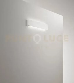 Wall applique in gesso e metallo bianco opaco led 12w 3000k cri?85 ...